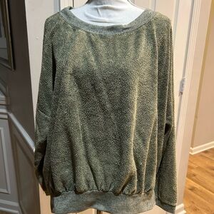 Anthropologie Maronie Olive Green Long Sleeve Women's Top small